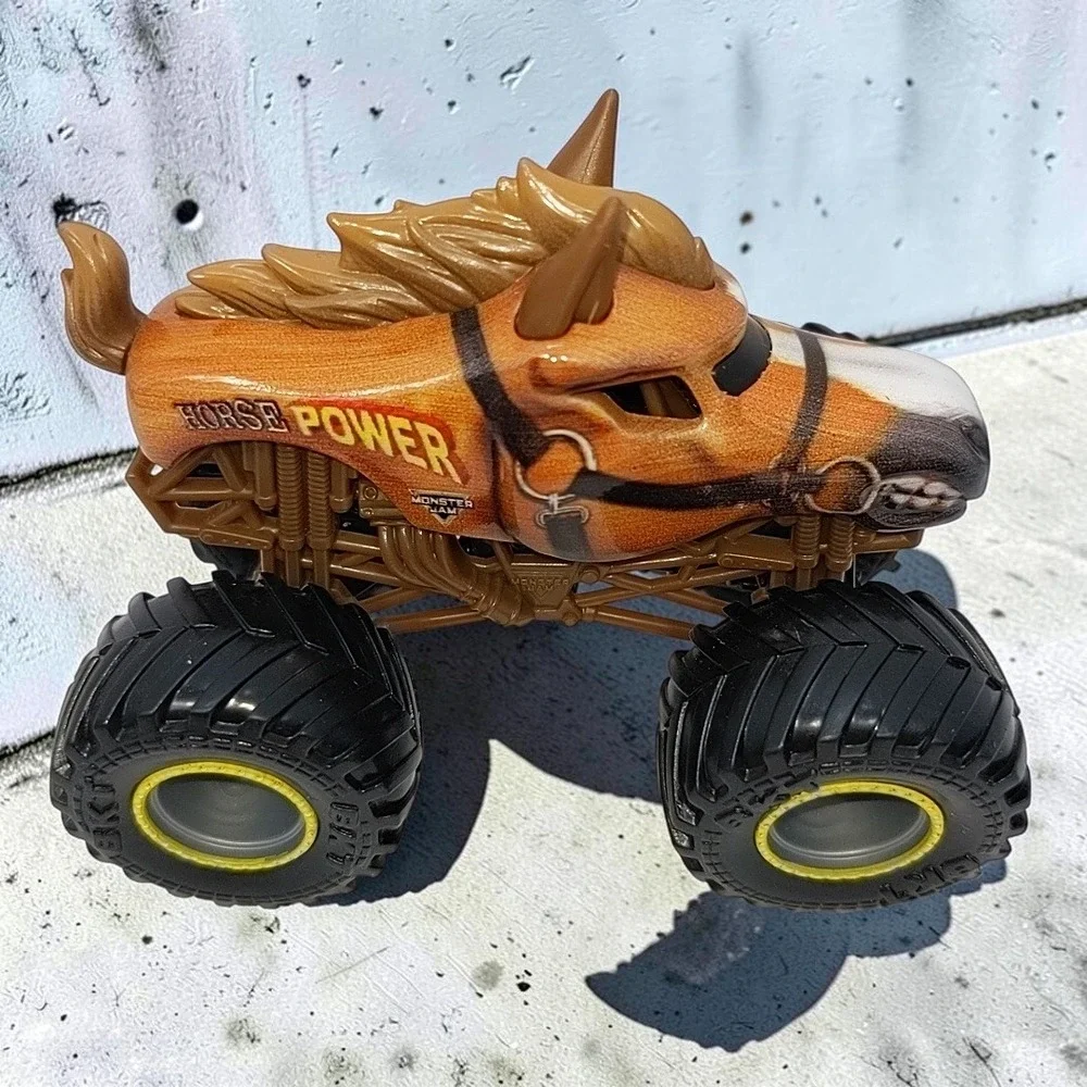 Monster Jam Horse Power Monster Truck Diecast 1:64 Scale Spin Master Brown Toy